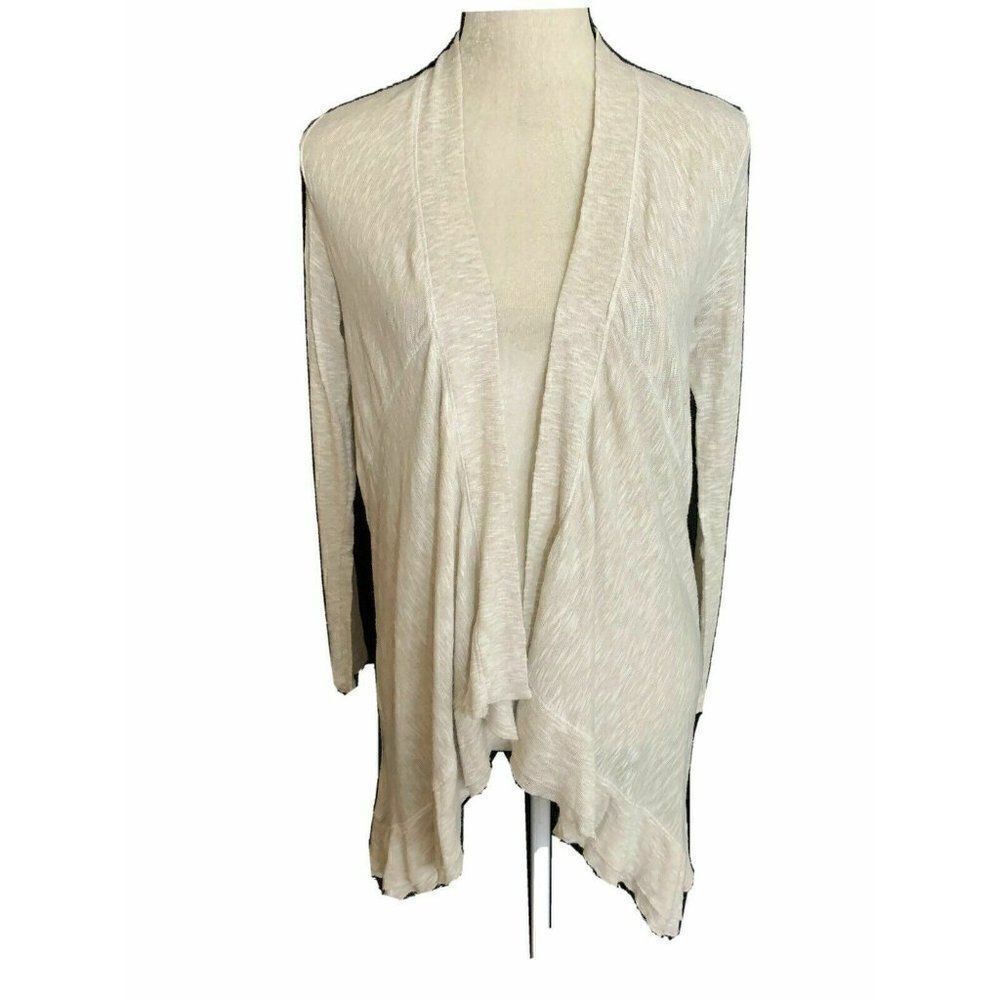 Splendid Womens Solid Light Beige Long Sleeve Cardigan Sweater Top Xs